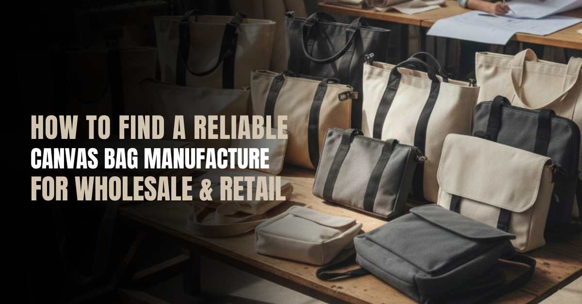 Reliable canvas bag manufacturer in India producing high-quality wholesale and retail canvas bags