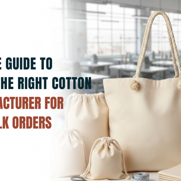 Guide to selecting the right cotton bag manufacturer in India for retail, corporate, and bulk orders with sustainable, high-quality cotton bags