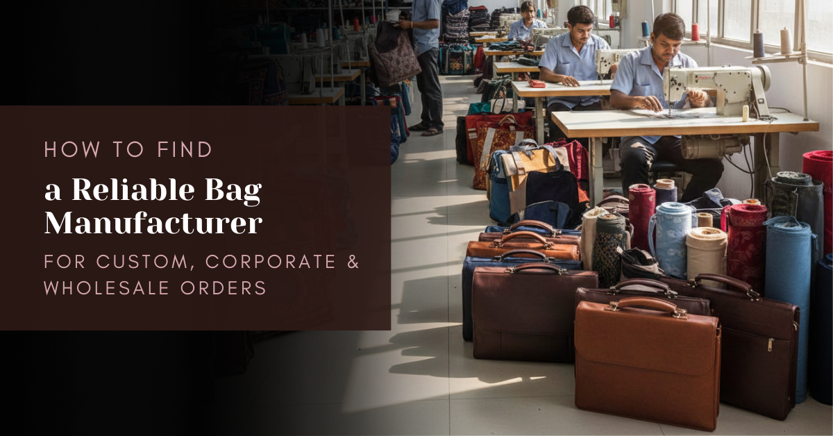 Professional Bag Manufacturer in India offering custom, corporate and bulk bag production