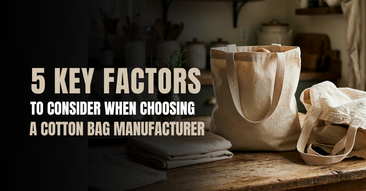 Selection of eco-friendly cotton tote bags in various sizes for custom branding.