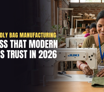 Eco-Friendly Bag Manufacturing Process using sustainable materials in modern factory 2026