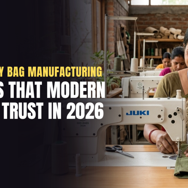 Eco-Friendly Bag Manufacturing Process using sustainable materials in modern factory 2026