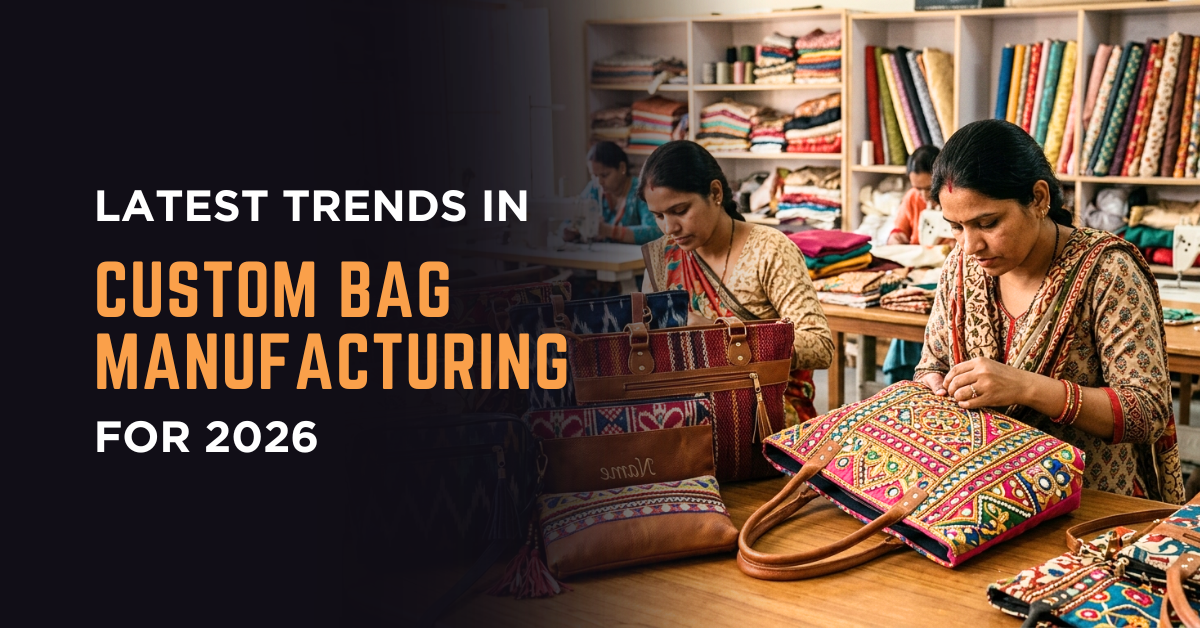 Latest Trends in Custom Bag Manufacturing for 2026 with sustainable materials, smart bag technology, and customized bag designs.