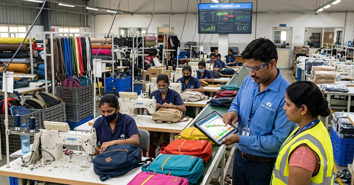 Smart production planning process in bag manufacturing for efficient scheduling and quality control