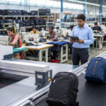 Modern bag manufacturing automation in India with advanced cutting, stitching, and quality control machines producing high-quality bags efficiently.