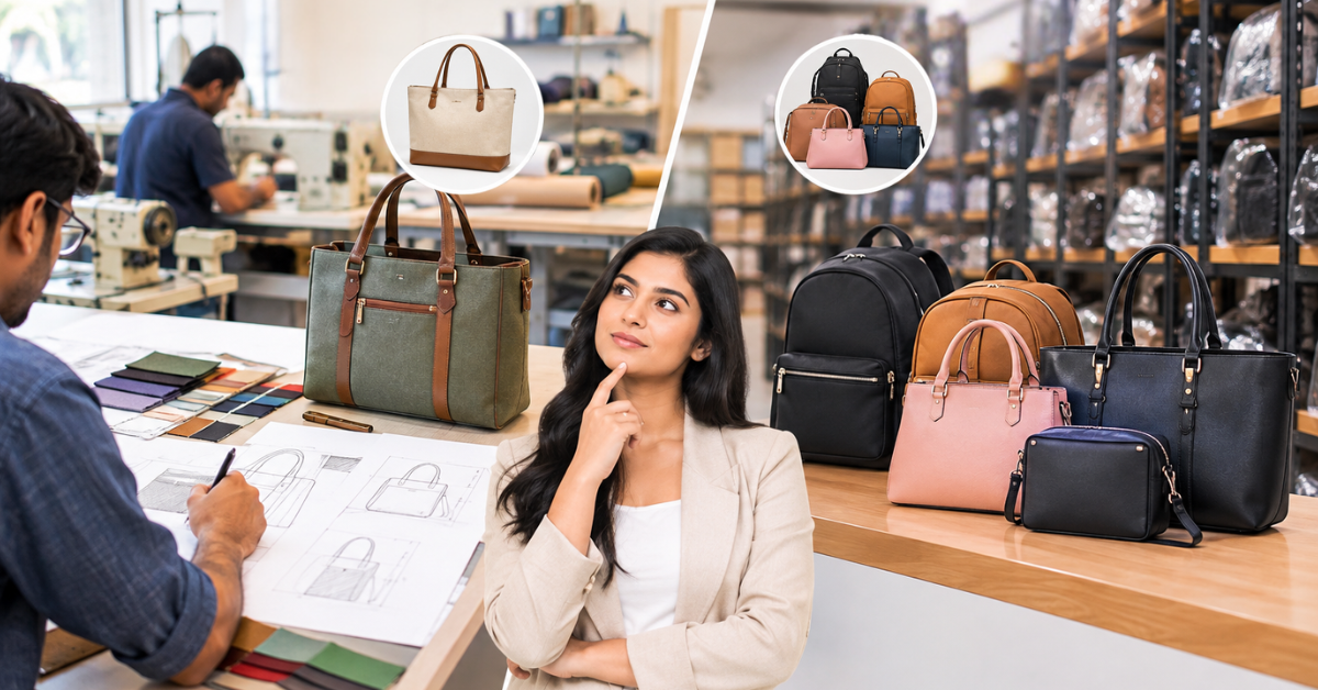 Custom bag manufacturer vs ready-made supplier comparison for brands and businesses